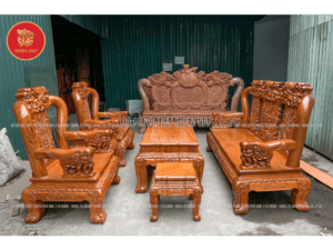 BÀN GHẾ PHÒNG KHÁCH VOI GÕ ĐỎ