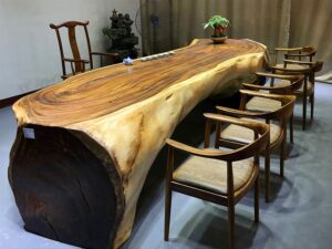 Top 3 Mẫu Bàn Ghế Gỗ Nguyên Khối Siêu Xa Xỉ Được Săn Đón 2022