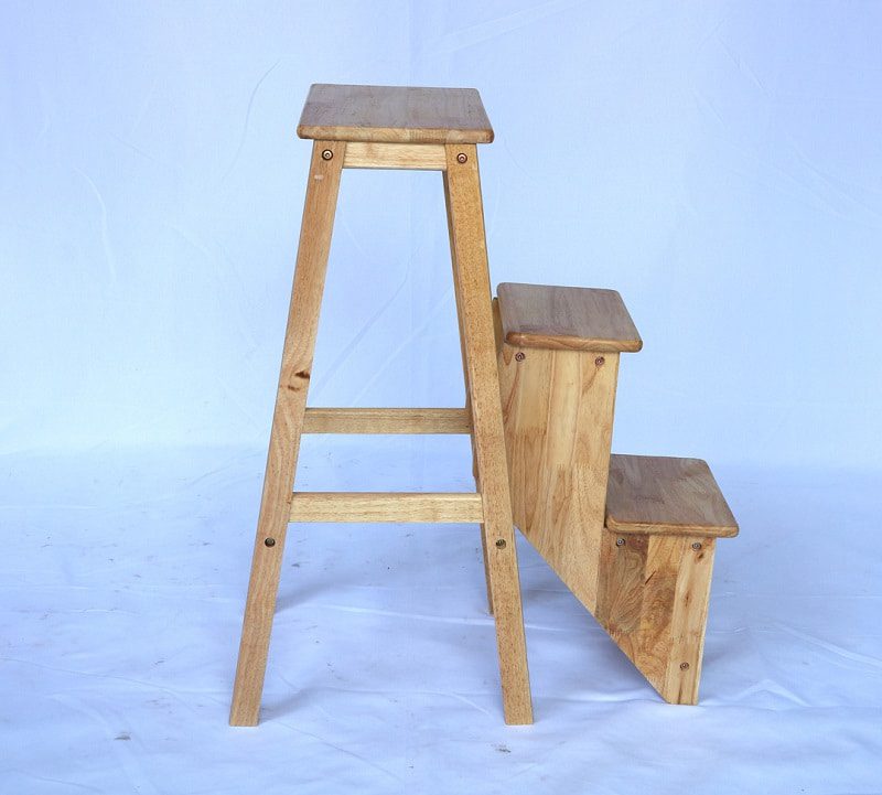 Ghế gỗ thắp hương dạng bậc thang có thể điều chỉnh độ cao tùy ý
