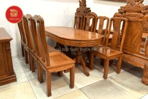 Top 3 Bàn Ghế Ăn Gỗ Đỏ Đẹp Nhất Được Nhiều Người Quan Tâm Nhất