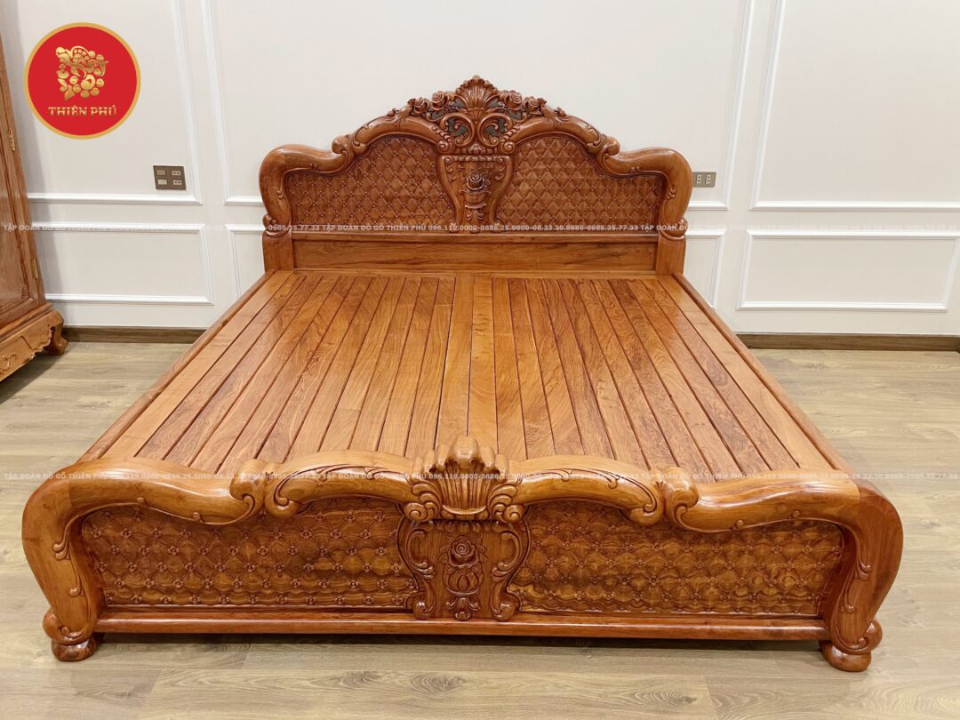 Giường gỗ hương được thiết kế với nhiều phong cách khác nhau